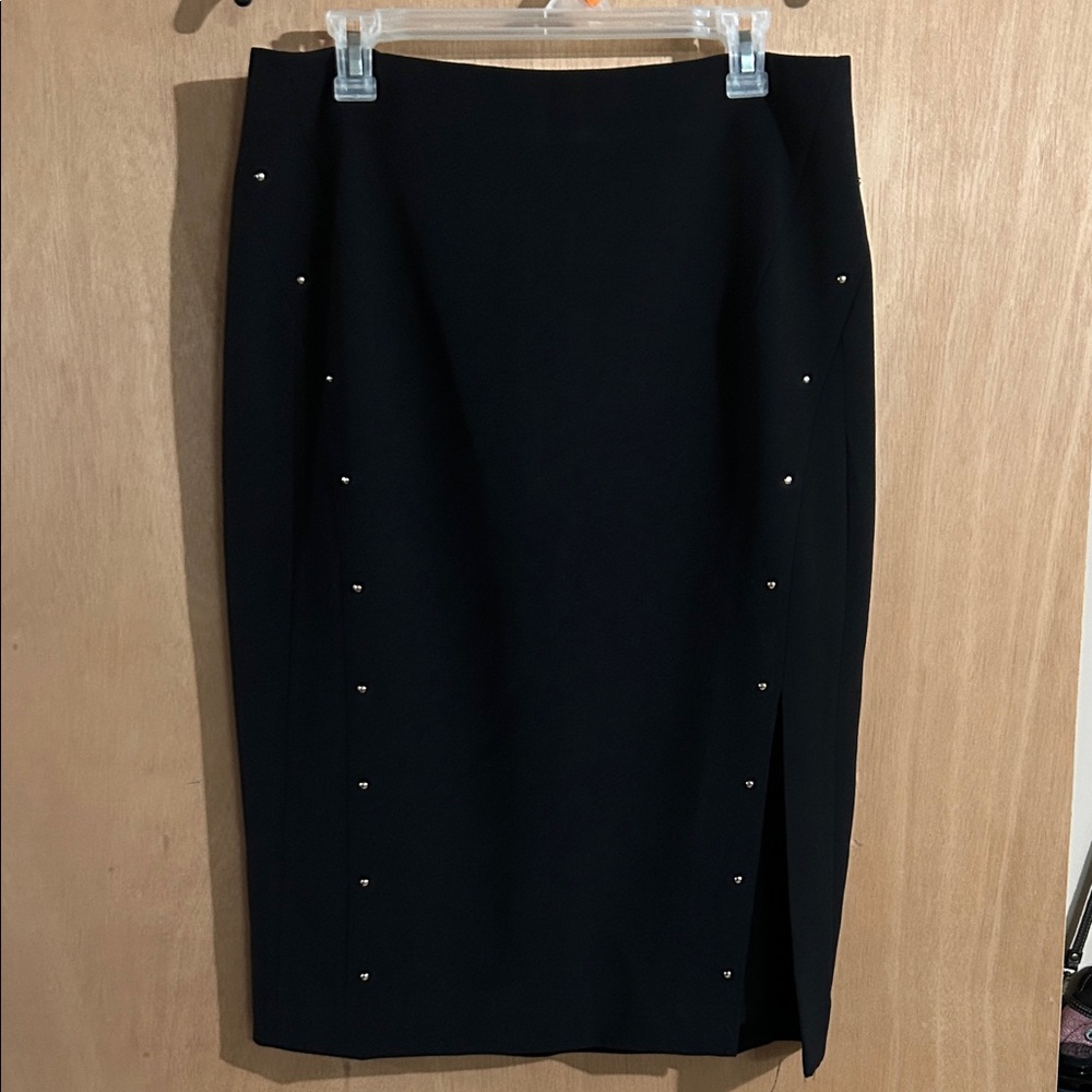 White House Black Market Studded Black Pencil Skirt